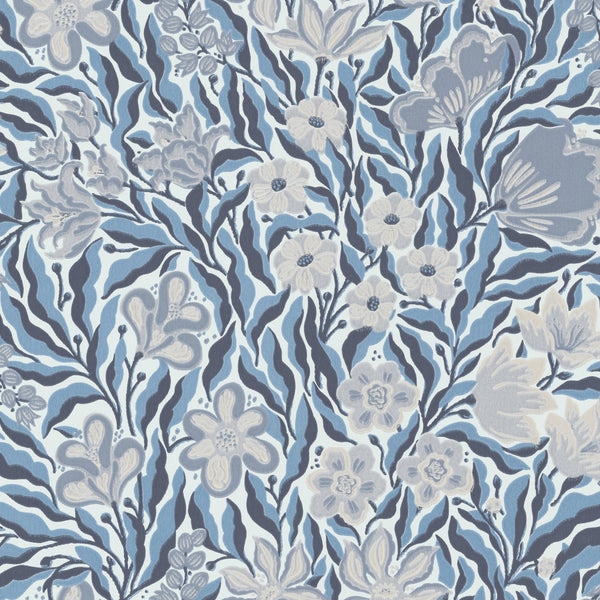 Frodas Slate Blue wallpaper sample – A4 swatch by Norrviva