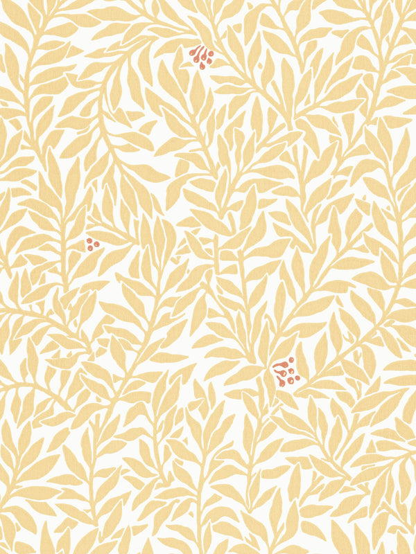 Serpentin Sunny Ochre wallpaper sample – A4 swatch by Norrviva