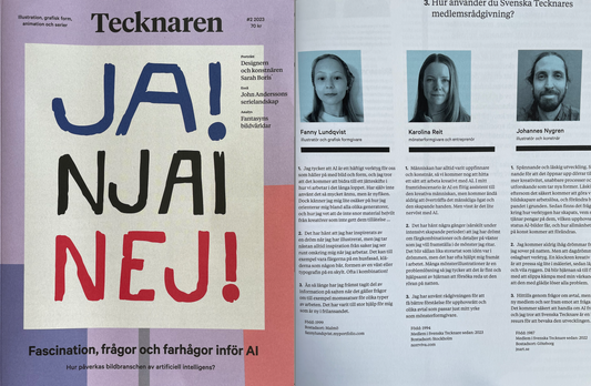 Karolina's interview in Tecknaren, a Swedish magazine for designers