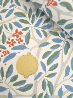 Citrus wallpaper collection by Norrviva – lemon and citrus garden patterns