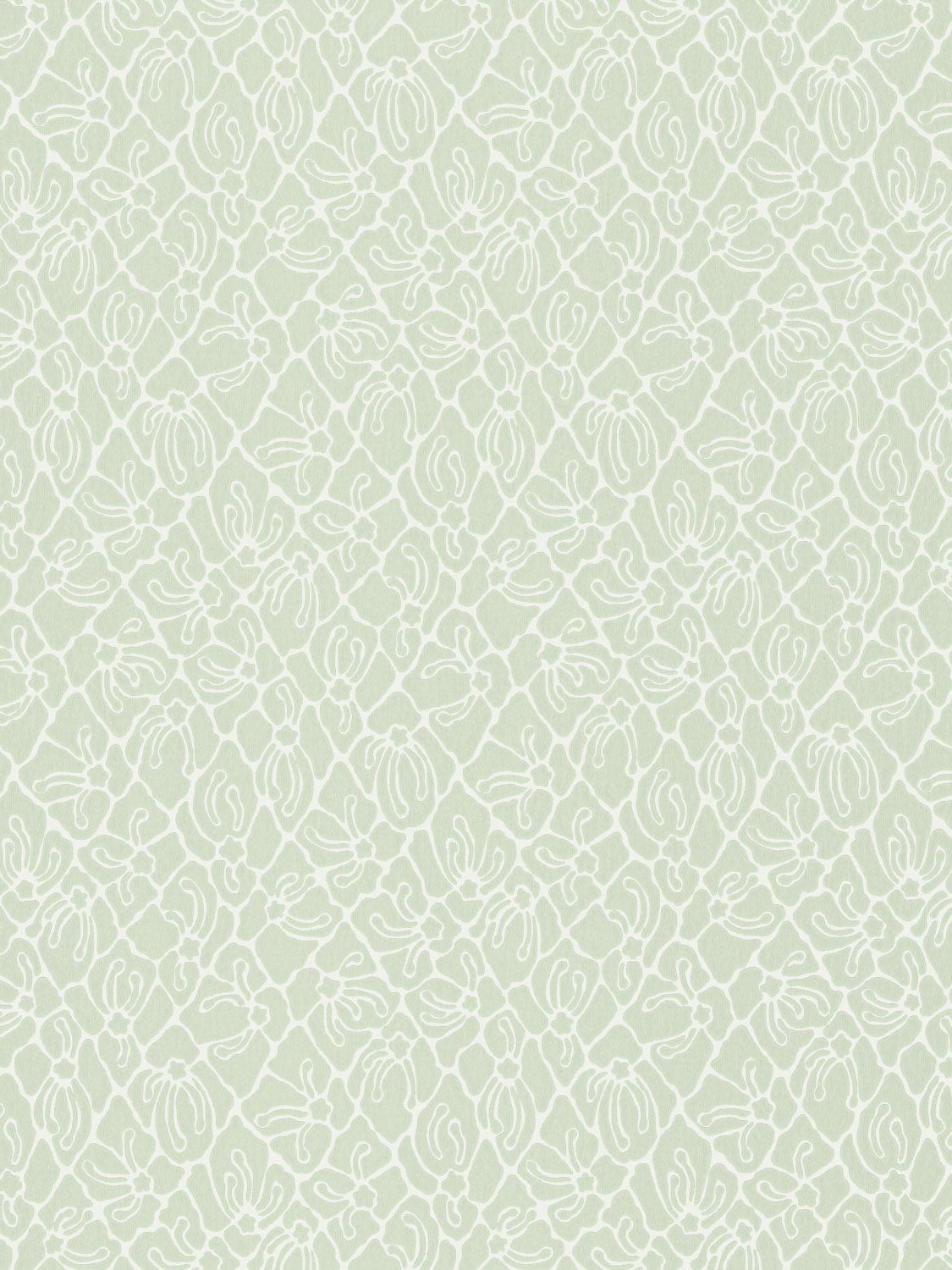 Fröviva Lichen Green pattern – dusty lichen-green foliage on cream