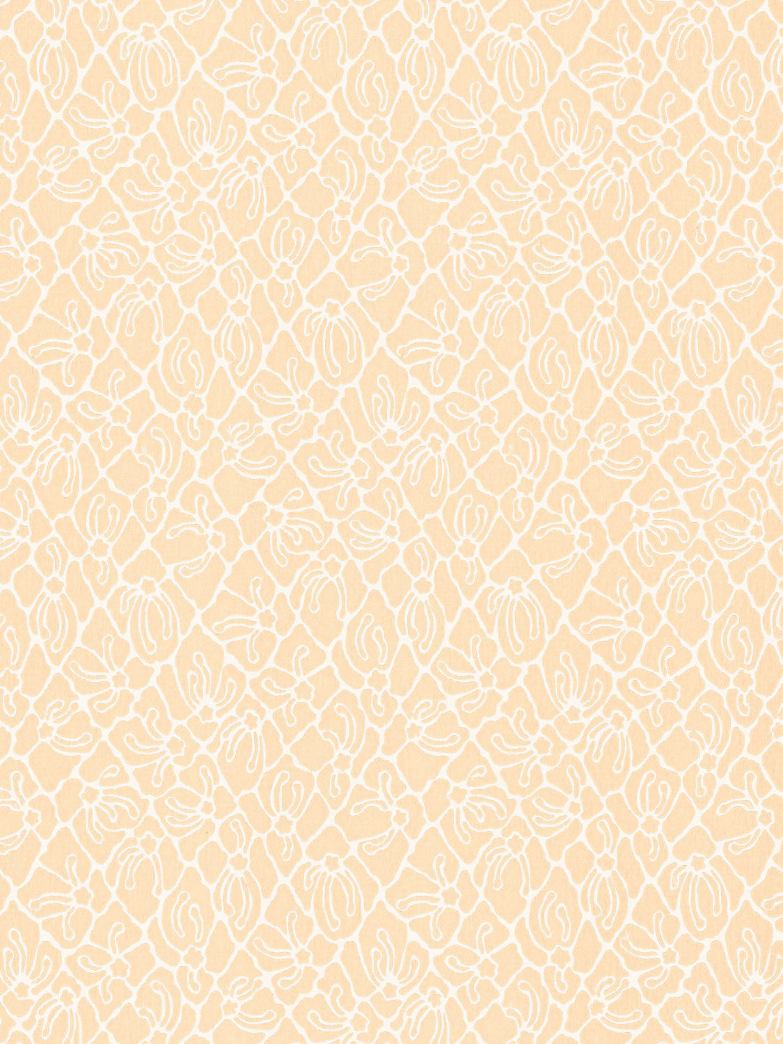 Fröviva Soft Mandarin pattern – delicate apricot-yellow flowers and pistils