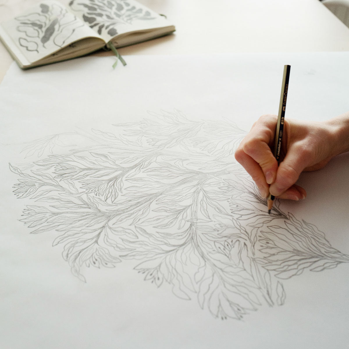 Norrviva's designer sketching pattern Krokus