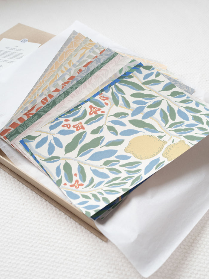 Norrviva wallpaper sample box – full collection of A4 swatches