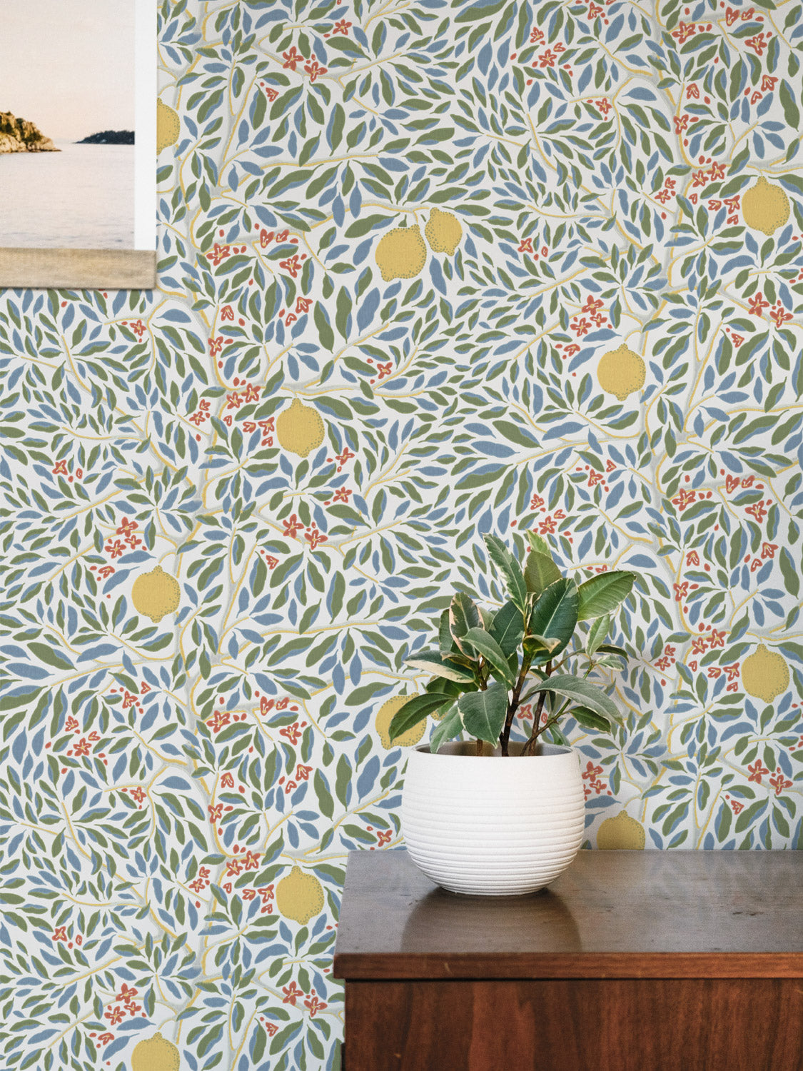 Norrviva wallpaper Citrus Vibrant Bloom