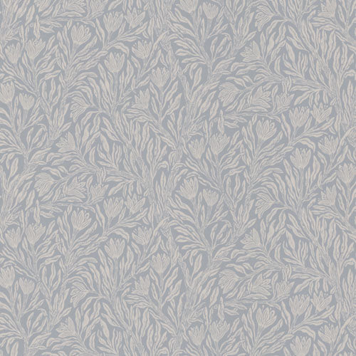 Krokus Smokey Blue wallpaper bobbin – sample roll by Norrviva